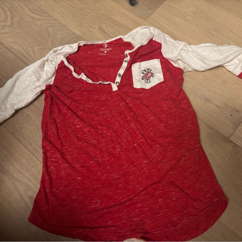 Colosseum Badgers Red Shirt